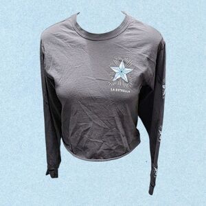 Women's Long Sleeve Loteria Crop Top